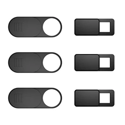 Bild av TRILINK Laptopkamerafodral 6 pack, webbkameraskydd ultratunn för bärbar dator, iMac, smarttelefon, surfplattor skjutreglage kamerablockare skyddar din integritet och säkerhet (svart)