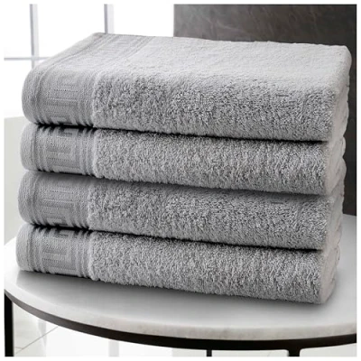Bild av GC GAVENO CAVAILIA handdukar egyptisk bomullshandduk 4 pack ultramjuk och mycket absorberande handduk för badrum snabbtorkande (50 x 80 cm) grå
