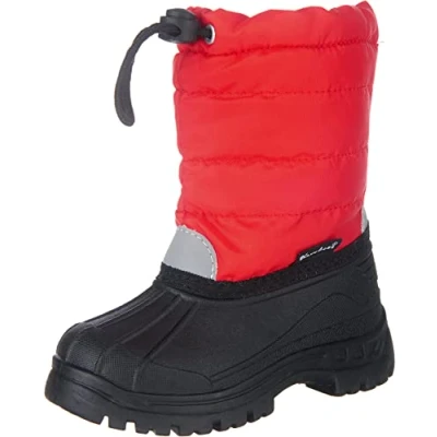 Bild av Playshoes Fodrade barnvinterstövlar, varma snöstövlar med foder unisex barn Snökängor, Röd 8 röd, 22/23 EU