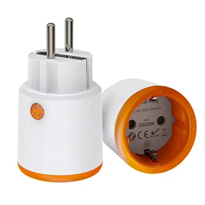 Bild av Smart Power Plugs: Zigbee Plug med mät och timerfunktion, Tuya App Control, notification push, Hub krävs, 16A uttag, kompatibelt Alexa, Google Home, 1 st