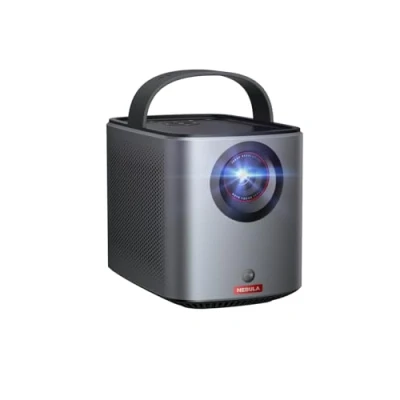 Bild av Nebula Anker Mars 3 Air Miniprojektor, 1080p, med Google TV, smart, bärbar WLAN projektor 400 ANSI lumen, Dolby Digital, 2 x 8 W, 150 tums bild, integrerat batteri, 2,5 timmars speltid