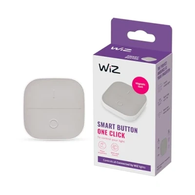 Bild av WiZ Portable button: Smart portabel knapp för ditt system, Tänd, släck, och dimra belysningen trådlöst utan mobilen, Vit, 929003501301