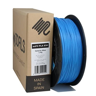 Bild av 3DFILS Glitterfilament för 3D utskrift från esFil PLA INGEO 3D850: 1,75 mm, 1 kg, galaktisk blå