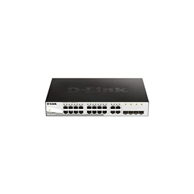 Bild av D Link DGS 1210 16/E Smart Managerad Gigabit Switch (16 x 10/100/1 000 Mbit/s portar, 4 kombo BASE T/SFP portar) Endast EU nätsladd