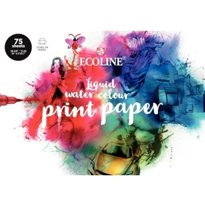 Bild av Ecoline Print papper DIN A4, 75 lösa ark, tryckpapper, ritpapper, 150 g/m²