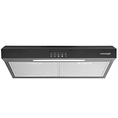 Bild av CONCEPT Huva Under Skåp Spisfläkt 50 cm, LED belysning, 3 Effektnivåer, Max. Kapacitet: 136 m3 / h (Svart)