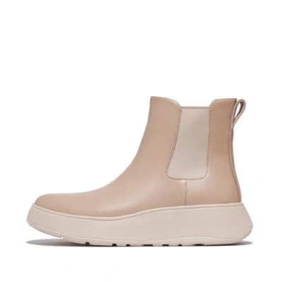Bild av Fitflop dam F mode läder Flatform Chelsea stövlar, Klassisk beige, 36 EU