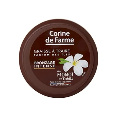 Bild av Corine de Farme Mjölkfett intensiv garvning bronsolja självbruten intensifierad solbränning Tahiti Monoi, öarnas doft 150 ml burk
