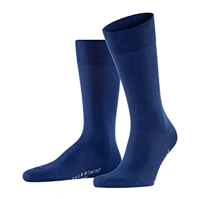 Bild av FALKE herr Cool 24/7 strumpor andningsbar hållbar ekologisk bomull behagligt fotklimat kylande klimataktiv sula fin platt söm för tryckfri fotspets affärer vardag 1 par, Blå (Royal Blue 6000) ny