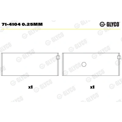 Bild av Vevstakslager GLYCO 71 4104 0.25mm