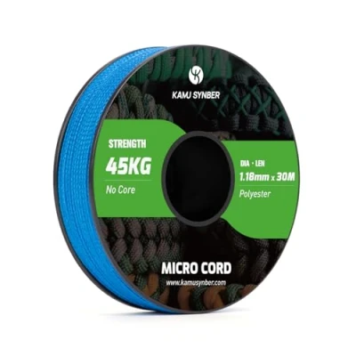 Bild av Kamu Synber Mikrosladd 1.18mm 30m Paracord Flätad Kabel för Armband, Hantverk, Nyckelringar Stöd 45 kg Blå