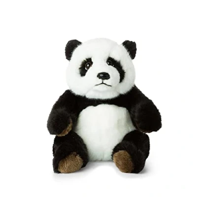 Bild av WWF 15183011 WWF00542 plyschpanda, realistiskt utformad plyschleksak, ca 22 cm lång och underbart mjuk