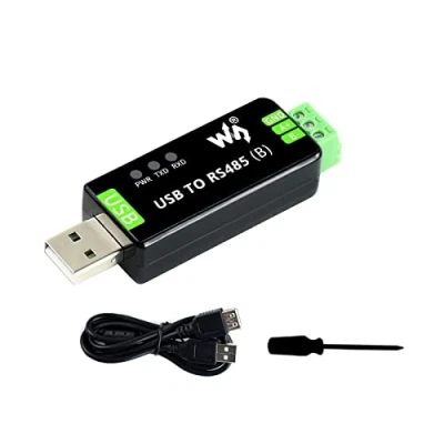 Bild av Waveshare Industriell USB till RS485 konverteringsadapter med original CH343G och SP485EEN 300 bps 3 Mbps Baudrat inbyggt belysningssäkert rör, återställningsbar säkring, ESD TVS skyddskretsar