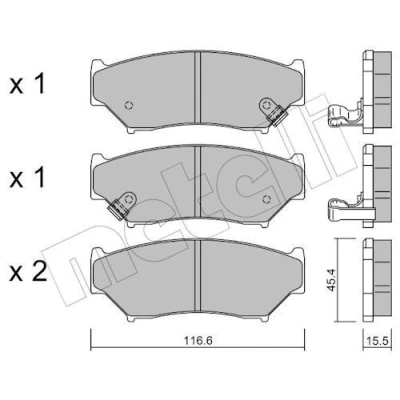 Bild av Bromsbeläggssats, skivbroms METELLI 22 0136 0