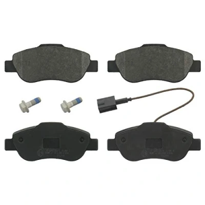 Bild av FEBI BILSTEIN 16841 Jeu de plaquettes frein Essieu avant contact signal d&#039;usure inclus avec kit vis FIAT: 500 C Cabriolet, Panda II 5 portes