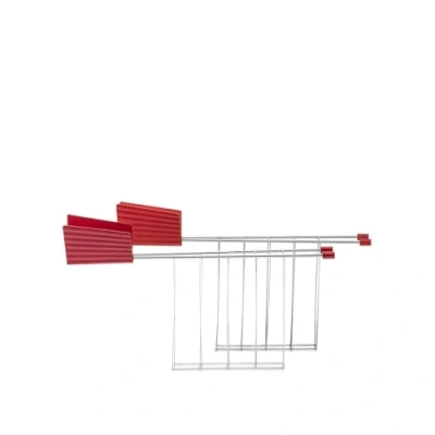 Bild av Alessi Sandwich Clamps for Toaster Plissé Red Michele de Lucchi MDL08RACKR