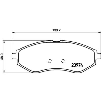 Bild av HELLA 8DB 355 011 251 Jeu de plaquettes frein non préparé pour indicateur d&#039;usure CHEVROLET: Aveo / Kalos 3/5 portes, 5 portes