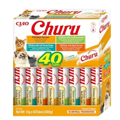 Bild av INABA Churu Variety box Chicken Kattegodbidder 40 x 14g