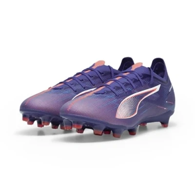 Bild av Puma Ultra 5 Match FG/AG Fotbollsskor fasta dobbar, Storlek: 43, Lapis lazuli/white/sunset glow Konstmaterial/textil