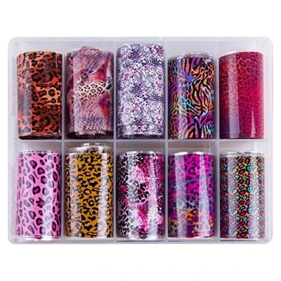 Bild av Nagelfolie / folie Set 10 färger 100 cm st