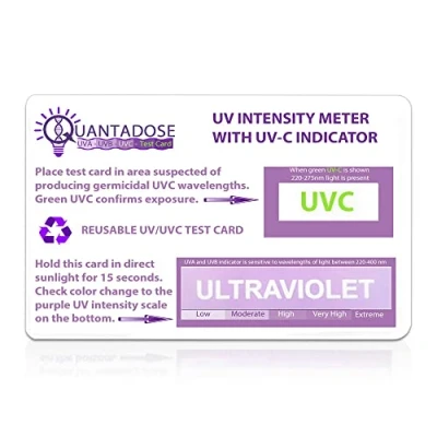 Bild av Dubbel UVC indikatorremsa med UV dosimeterremsa testkort