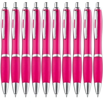 Bild av ZENSCRIBE® Ergonomisk kulspetspenna 10 stycken, premium kulspetspennor set hög kvalitet, halkfri Kulli för enkelt och mjukt skrivande, blågnande rosa