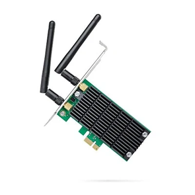 Bild av TP Link Archer T4E WLAN internt PCI E nätverkskort AC1200 med 2x2 MIMO och strålformning (867Mbps på 5GHz, 300Mbps 2,4GHz, 802.11ac/a/b/g/n, lämplig för Windows 10/8 .x/7/X)