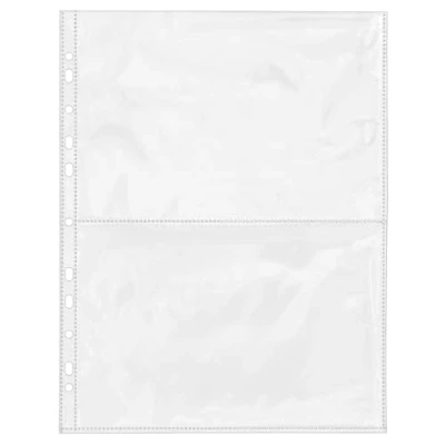 Bild av Idéer med hjärta samlarfodral Genomskinliga fodral för arkivering broschyrfodral DIN A4 2 delar fack vardera 22 x 15 cm (Din A5) glasklar transparent 50 stycken