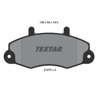 Bild av TEXTAR 2147001 Jeu de plaquettes frein non préparé pour indicateur d&#039;usure FORD: Transit Mk4 Сamion à Plateau/Сhâssis, Minibus