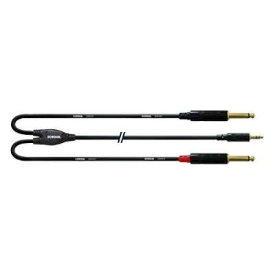 Bild av Cordial Intro 1,5 m Stereo Mini Jack till Dual Mono Laptop DI Box kabel