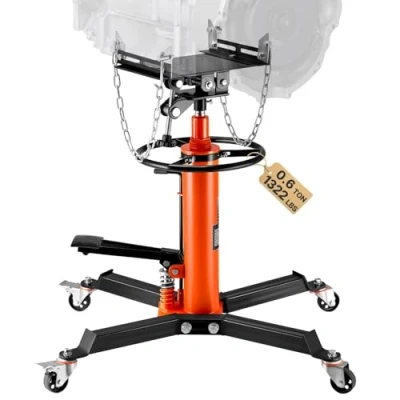 Bild av VEVOR Växellyft, 600753 kg hydraulisk teleskopväxellåda, höglyftande domkraft med pedal, 360 svängratt, växelspak för garage/lastlyft