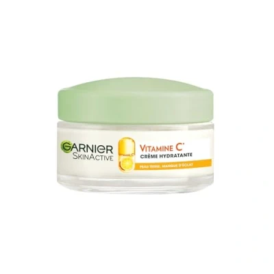 Bild av GARNIER Skin Active ekologisk fuktkräm återfuktning och glans ger näring, slät lyser upp hy C vitamin citrus Vegan &amp; Cruelty Free Matt hud på brist 50 ml