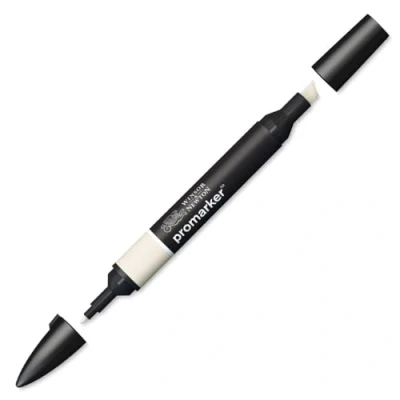 Bild av Winsor &amp; Newton &quot; ProMarker 0203186 professionell layoutmärkpenna 2 spetsar, fin och bred för ritningar, design layouter silke