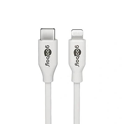 Bild av Goobay 39448 Lightning USB C™ Laddnings och synkroniseringskabel, 2 m, vit MFi kabel för Apple iPhone/iPad