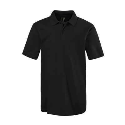 Bild av JP 1880 herrstora storlekar, överdimensionerade herrkläder, L 8XL, pikétröja, basic, halvkort ärm, piké, upp till 10XL 702560, svart, 5XL