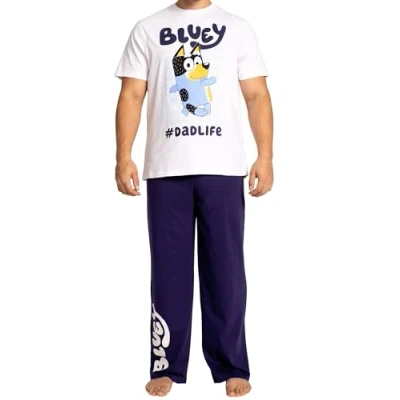Bild av Bluey Pyjamas Herrpyjamas Set Pappa I Bomull För Blå XXL