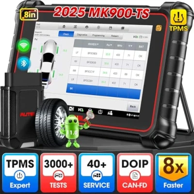 Bild av Autel MaxiCOM MK900 TS TPMS Skanner, Bi Directional Tool 2024 Uppdaterad till MaxiCheck MX808S TS, MK808S MS906TS, 3000+ Aktiva Tester, Komplett Tjänst, All Systemdiagnostik och 40 Tjänster