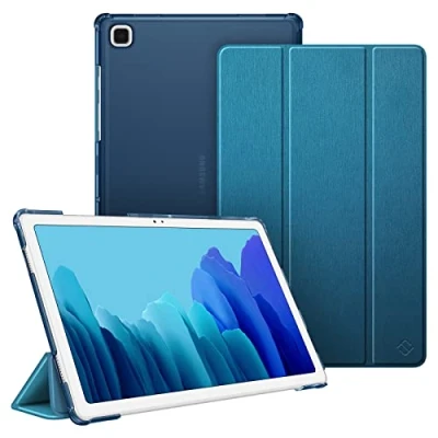 Bild av Fintie Fodral till Samsung Galaxy Tab A7 10,4 2020, ultratunt skyddsfodral med transparent baksida skydd, bil sömn/vakna för SM T500/T505/T507, marinblå