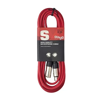 Bild av Stagg SMC6 CRD 6 M XLR till mikrofonkabel Röd
