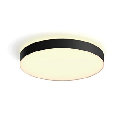 Bild av Philips Hue Enrave extra stor svart (inkluderar Dimmer Switch): takplafond, White Ambiance, 48W, 2200 6500 kelvin, Zigbee &amp; BT, röststyrning via Amazon Alexa, Google Home, Siri