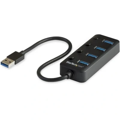 Bild av StarTech.com USB 3.0 hubb med 4 portar 4x A individuella strömbrytare