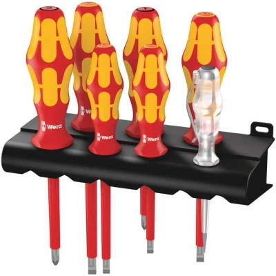 Bild av Wera 160 i/165 i/7 rack Screwdriver set Kraftform Plus Series 100 single pole phase tester and 7 pieces
