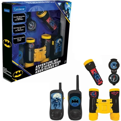 Bild av Lexibook, Batman, Äventyrarset för barn, Walkie Talkies, kikare, kompass, ficklampa, svart/gul, RPTW11BAT