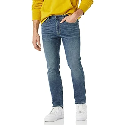 Bild av Amazon Essentials mäns Skinny fit High Stretch Jean, Medium Tvätt, 34 B x L