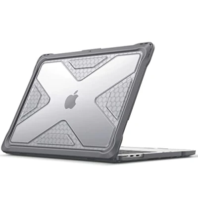 Bild av FINTIE Fodral kompatibelt med MacBook Air 13,6 tum (2024/2022) M3/M2 chip slitstarkt hårt skal TPU stötfångare för modell A3113 A2681, grå