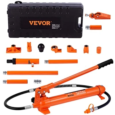 Bild av VEVOR Hydraulisk domkraft, luftpump 10 t, lufthydraulisk lyftare 135 mm slaglängd röd, inkl. 100/195/300/500 förlängningsstång, elektrostatisk pulversprutning bilreparation
