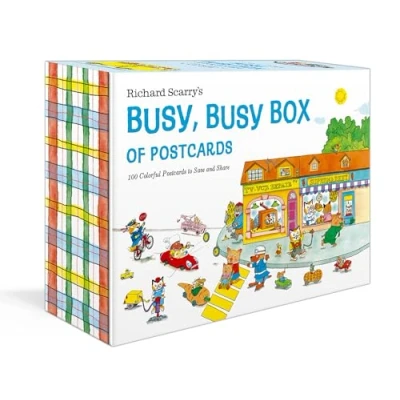 Bild av Richard Scarry&#039;s Busy, Busy Box of Postcards: 100 Colorful Postcards to Save and Share