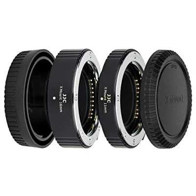 Bild av JJC 2 del (11 mm/16 mm) metall automatisk makroförlängningsrörssats för Fujifilm X ram och Fujini XF objektiv