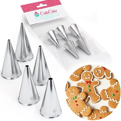 Bild av CukkiCakes Set med 5 professionella spritstyllar för att rita och skriva på kakor, cupcakes, krukor (1, 2, 3, 4 5) munstycken kompatibla spritpåse/spritspåse Tillverkad i Korea