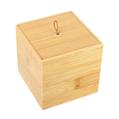 Bild av Schramm® Bamboo förvaringslådor med lock Rektangulär 3 olika storlekar Organiser Tidy Box, Storlek:9 x 9 cm